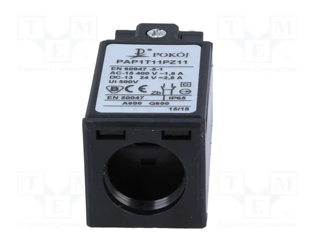 POKÓJ Interruptor de fin de carrera con espárrago de Ø8mm, NO + NC, 10A