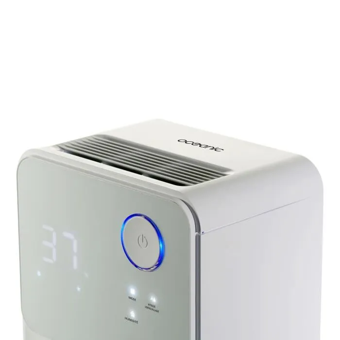 Oceanic Deshumidificador de aire eléctrico, Extracción 12L/día, Secado de ropa, Pantalla LED, 25m², Depósito 2L Oceanic Deshumidificador de aire eléctrico, Extracción 12L/día, Secado de ropa, Pantalla LED, 25m², Depósito 2L