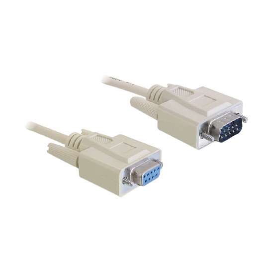 DeLOCK Cable de extensión serie RS-232 Sub-D9 macho a hembra 2 m