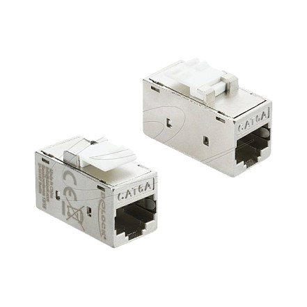 DeLOCK 90989 Módulo Keystone RJ45 hembra a RJ45 hembra Cat.6A Plata/Blanco DeLOCK 90989 Módulo Keystone RJ45 hembra a RJ45 hembra Cat.6A Plata/Blanco