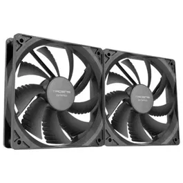 Tacens AF12X2 Ventilador de Caja 120mm (Pack 2) Ultra Silencioso 14 dB, Rodamiento Fluxus Bearing, Flujo de Aire Optimizado Air-Guide