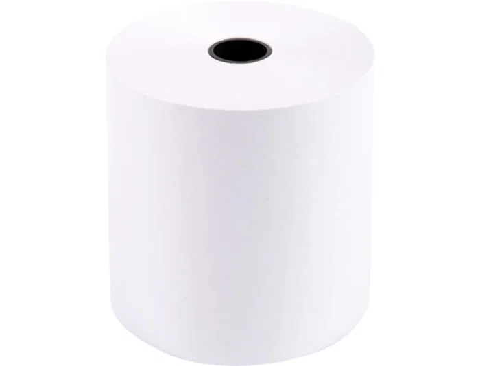 Q-connect Rollo de Papel para Sumadoras Electra, 75 mm Ancho x 65 mm Diámetro, 60 g, Sin Bisfenol A, Mandril 12 mm