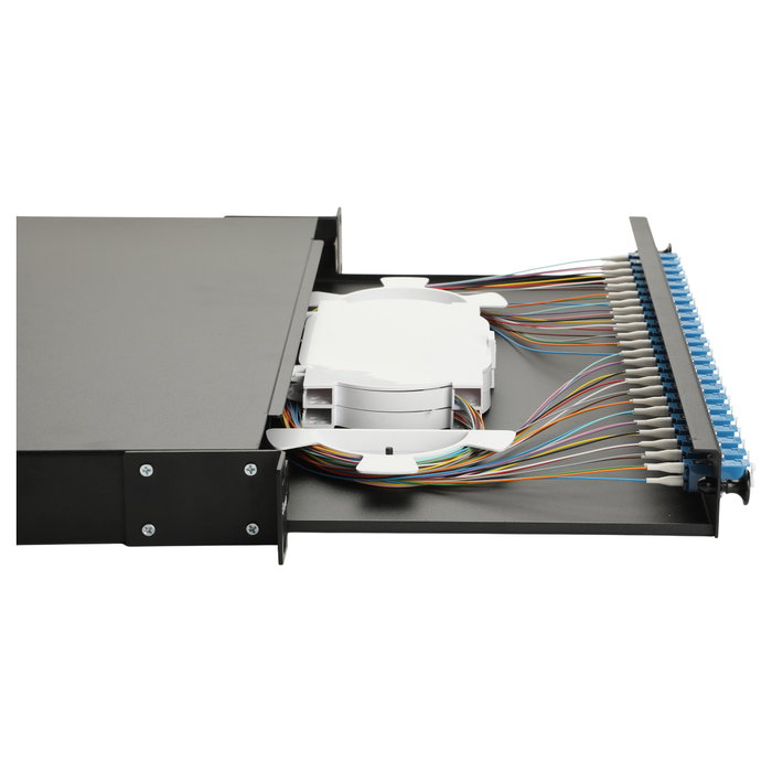EQUIP Caja de empalme de fibra óptica LWL-Spleißkasten 24-Port LC-Duplex OS2 1U EQUIP Caja de empalme de fibra óptica LWL-Spleißkasten 24-Port LC-Duplex OS2 1U