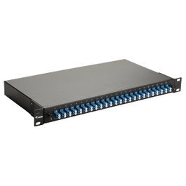 EQUIP Caja de empalme de fibra óptica LWL-Spleißkasten 24-Port LC-Duplex OS2 1U