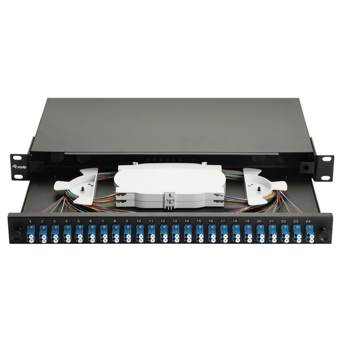 EQUIP Caja de empalme de fibra óptica LWL-Spleißkasten 24-Port LC-Duplex OS2 1U EQUIP Caja de empalme de fibra óptica LWL-Spleißkasten 24-Port LC-Duplex OS2 1U