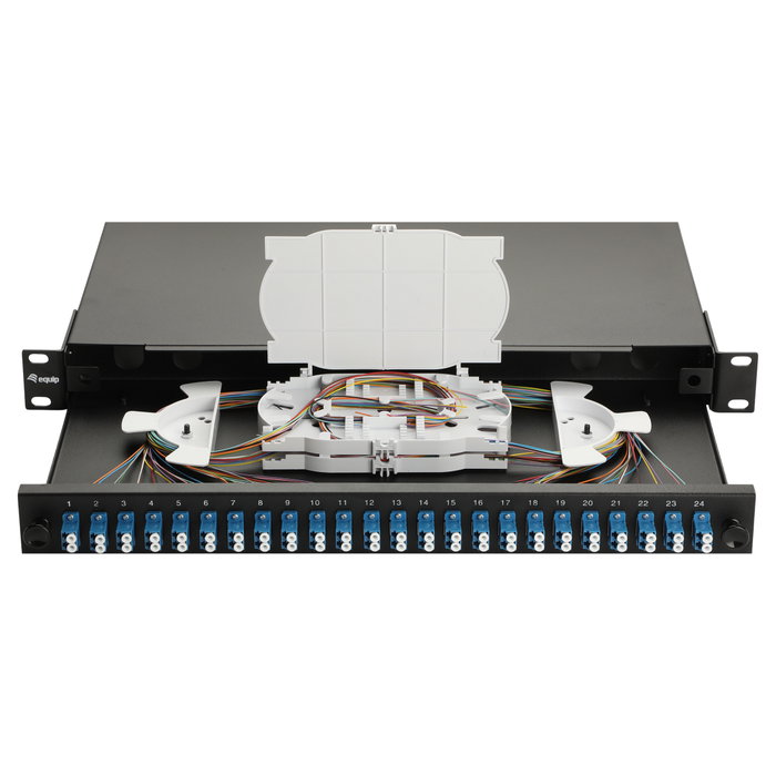 EQUIP Caja de empalme de fibra óptica LWL-Spleißkasten 24-Port LC-Duplex OS2 1U EQUIP Caja de empalme de fibra óptica LWL-Spleißkasten 24-Port LC-Duplex OS2 1U