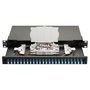EQUIP Caja de empalme de fibra óptica LWL-Spleißkasten 24-Port LC-Duplex OS2 1U