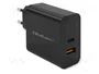 Qoltec Super Quick PD 90W con 1xUSB-C y 1xUSB, Negro