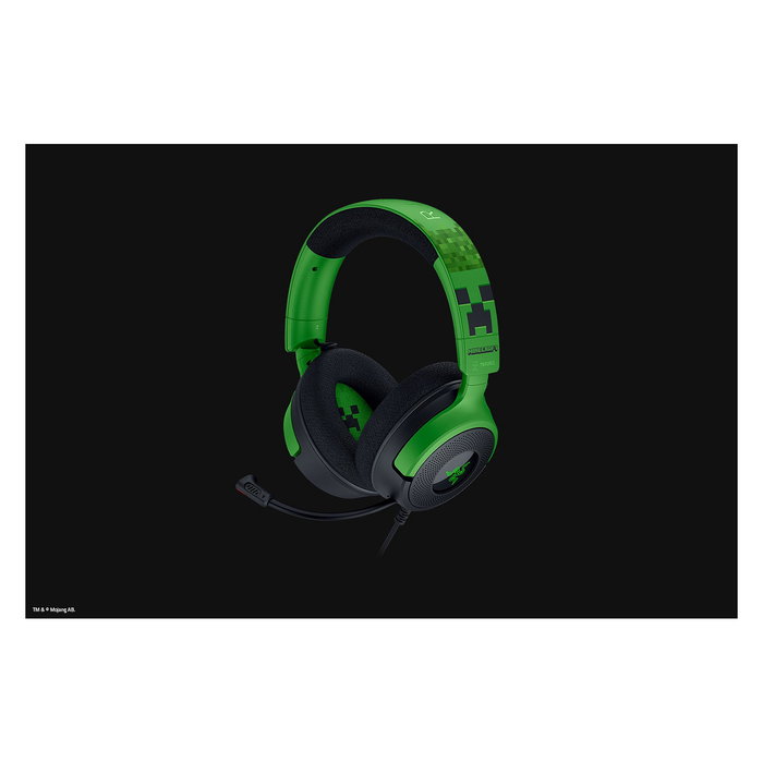 Razer Kraken V4 X Minecraft Edition Auriculares Gaming Alámbricos USB-C Negro Verde
