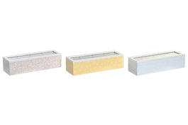 DKD Home Decor Caja para Infusiones Shabby Rosa Azul MDF Cristal 30 x 9 x 8 cm