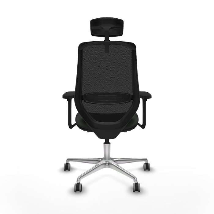 PIQUERAS Y CRESPO Silla de oficina Mardos con mecanismo Sincro/Traslack, brazos 3D y cabecero 2D, Negro