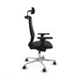 PIQUERAS Y CRESPO Silla de oficina Mardos con mecanismo Sincro/Traslack y Brazos 3D, Negro