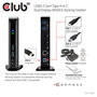 Club 3D USB 3.2 Docking Station 4K 60Hz 6xUSB3 2xDP LAN Audio Negro