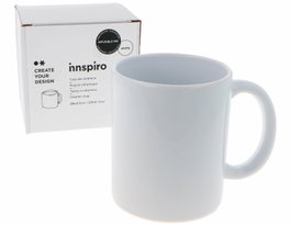 Innspiro Taza de cerámica blanca 325ml