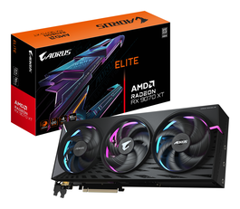 Gigabyte Tarjeta Gráfica Aorus Radeon RX 9070 XT Elite 16GB GDDR6 256-bit 2xHDMI 2xDP WINDFORCE 3 Ventiladores 9VR907XTAE-00-G10
