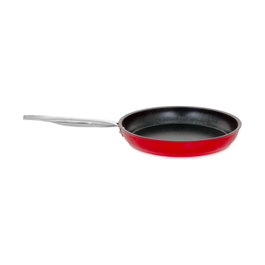 Hermia 55OTC011184 Sartén de Aluminio 26 cm, Base Inducción, Apta Lavavajillas, Rojo y Negro
