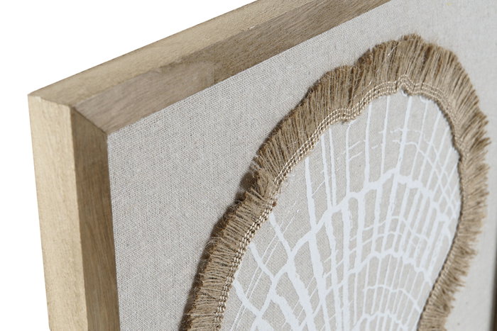 DKD Home Decor Cuadro Yute MDF 40x2x40 Concha 3D Surtido de 3 DKD Home Decor Cuadro Yute MDF 40x2x40 Concha 3D Surtido de 3