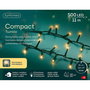 Lumineo Guirnalda de LEDs 500 Luces Compactas Oro, 16 m, Mando 8 Funciones, Temporizador, IP44, para Árbol de Navidad 150-180 cm, Cable Verde 5 m