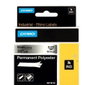 Dymo Rhino Cinta ID1-9 Negro sobre Plata 9mm x 5,5m