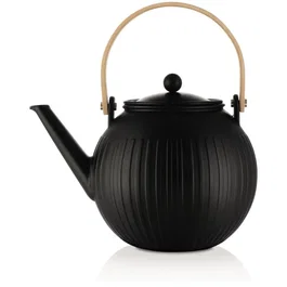 Bodum BOD0699965419493 Tetera de Pístón de Porcelana con Filtro de Acero Inoxidable, 1.5 Litros