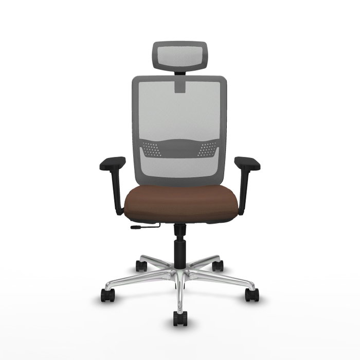 PIQUERAS Y CRESPO Silla de oficina Haches con mecanismo Sincro/Traslack Marrón y Gris PIQUERAS Y CRESPO Silla de oficina Haches con mecanismo Sincro/Traslack Marrón y Gris