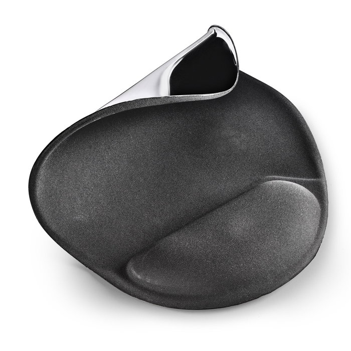 NGS Alfombrilla de Ratón Ergonómica con Soporte de Gel KILIM GEL para Gaming y Oficina, 215x250mm, Negro