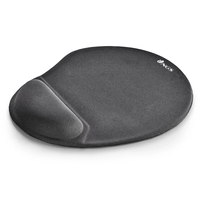 NGS Alfombrilla de Ratón Ergonómica con Soporte de Gel KILIM GEL para Gaming y Oficina, 215x250mm, Negro