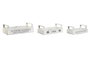 DKD Home Decor 1c24 Caja Decorativa Tradicional Madera Abeto Blanca con Asa Impresa, Set de 3, 19x39x12 cm