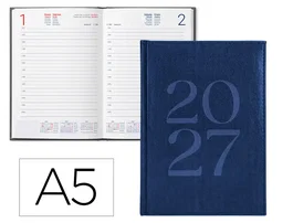 Liderpapel Agenda de oficina 2027 día por página A5 azul
