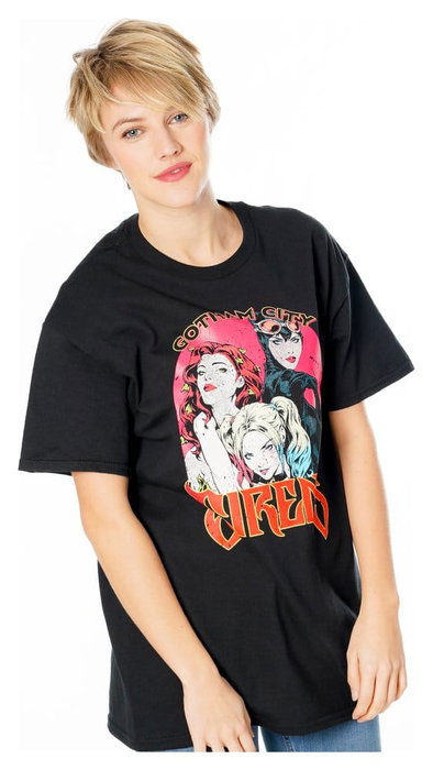 Gotham City Sirens Camiseta Vintage Poster Talla S