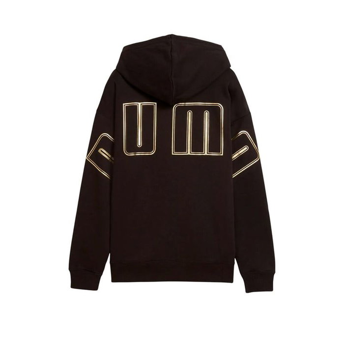 Sudadera con Capucha Mujer Puma Maximal Metallic Negro L Sudadera con Capucha Mujer Puma Maximal Metallic Negro L