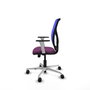 PIQUERAS Y CRESPO Silla de oficina Motilla con mecanismo Sincro/Traslack Morado y Azul