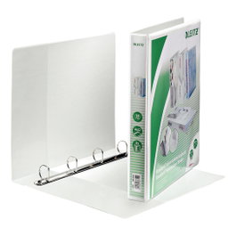 LEITZ Archivador de presentación de 4 anillas DIN A4 4,4 cm blanco