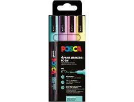 Posca Rotulador PC-3M/4C Estuche 4 Colores Pastel