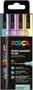Posca PC-3M Estuche de 4 Rotuladores Colores Pastel Surtidos