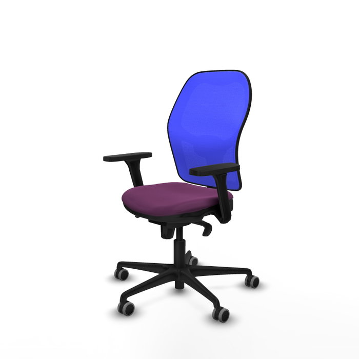 PIQUERAS Y CRESPO Silla de oficina Jorquera con mecanismo Sincro, Morado y Azul