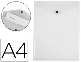 Liderpapel Carpeta Dossier Broche Polipropileno DIN A4 Formato Vertical Transparente Capacidad 50 Hojas