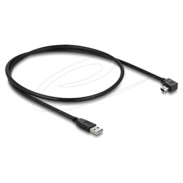 DeLOCK Cable USB 2.0 Tipo-A a Mini-B de 2 m, conector angular