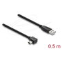 DeLOCK Cable USB 2.0 Tipo-A a Mini-B de 2 m, conector angular