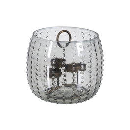 Ixia Portavelas Gris Cristal Decoración 18 x 18 x 16 cm