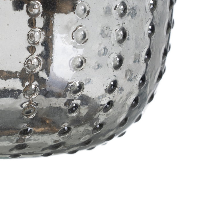 Portavelas Gris Cristal Decoración 18 X 18 X 16 cm