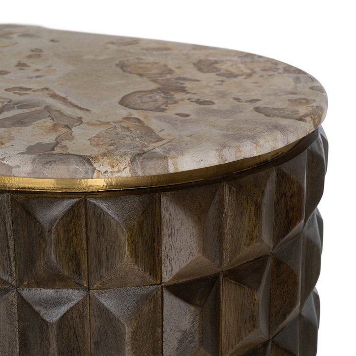 Aparador Madera-Mármol Salón 154 X 40 X 76 cm