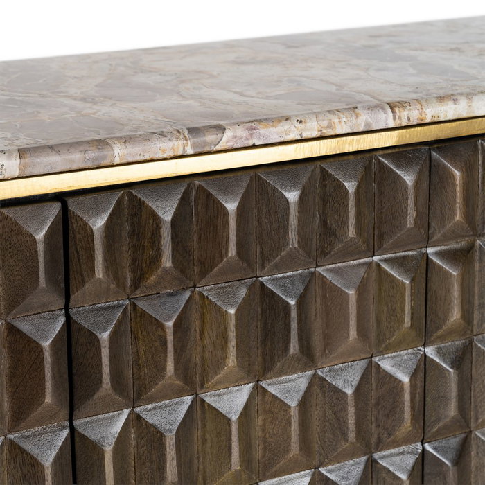 Aparador Madera-Mármol Salón 154 X 40 X 76 cm