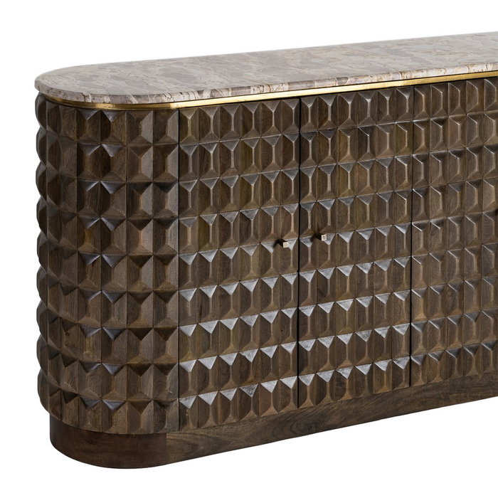 Aparador Madera-Mármol Salón 154 X 40 X 76 cm