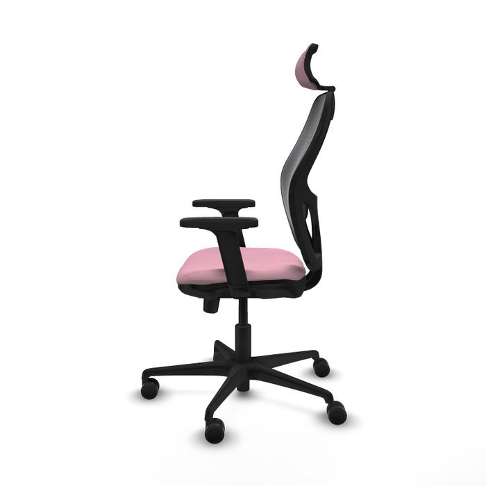 PIQUERAS Y CRESPO Silla de oficina Jorquera Rosa con mecanismo Sincro/Traslack