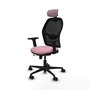 PIQUERAS Y CRESPO Silla de oficina Jorquera Rosa con mecanismo Sincro/Traslack