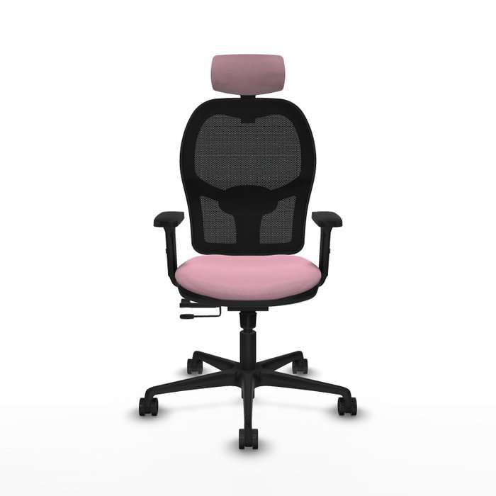 PIQUERAS Y CRESPO Silla de oficina Jorquera Rosa con mecanismo Sincro/Traslack