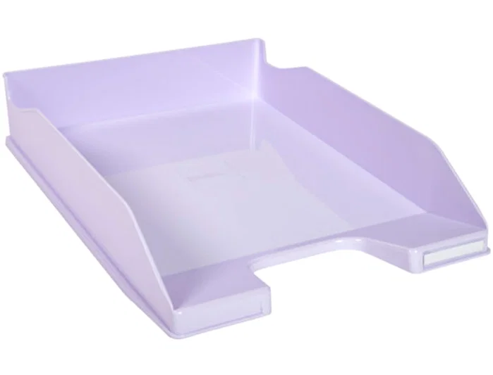 Exacompta Aquarel COMBO MIDI Set de 4 bandejas de sobremesa de plástico, documentos A4+, colores pastel surtidos, 346x225x243 mm