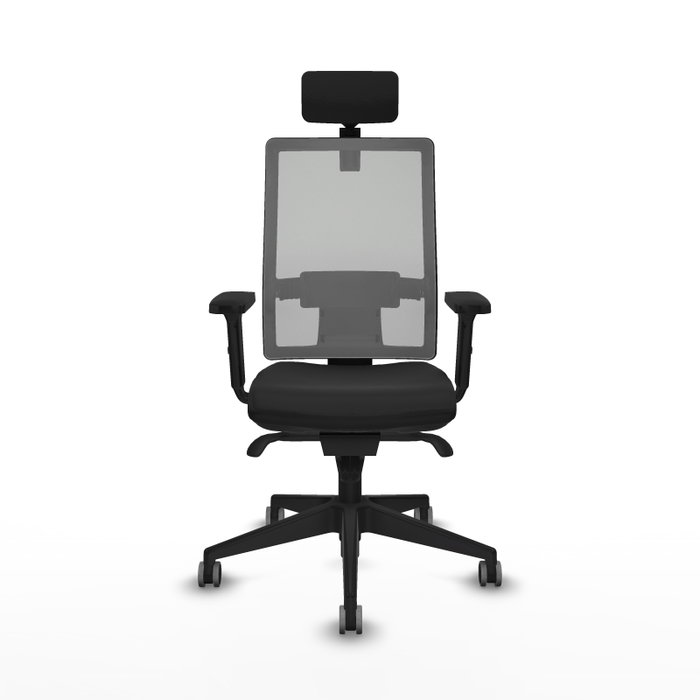 PIQUERAS Y CRESPO Silla de oficina Horna con mecanismo Sincro, Negro y Gris