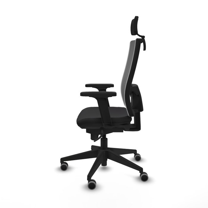 PIQUERAS Y CRESPO Silla de oficina Horna con mecanismo Sincro, Negro y Gris